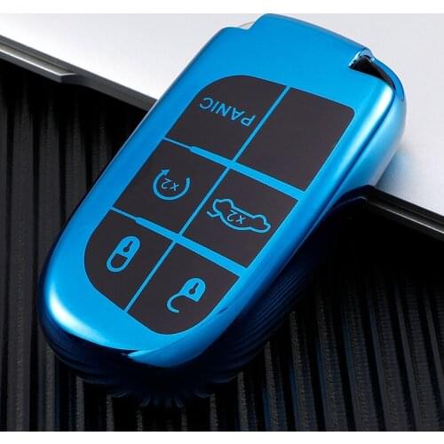 TPU Car Smart Key Case Cover For Dodge Ram 1500 Journey Charger Dart Challenger Durango For Fiat Jeep 5 Buttons Key Shell