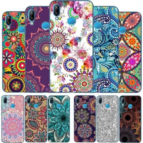 Floral Paisley Flower Mandala For Huawei P9 P10 P20 P30 P40 Psmart Lite Plus Pro Phone cases for Y9 Y6 Y7 2017 2018 Nova 3 3i