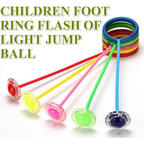 Children Jumping Ball Toy Elastic One-leg Kick Adult Fitness Exercise Ball Flash Jump Rotating Ring Sports Toys