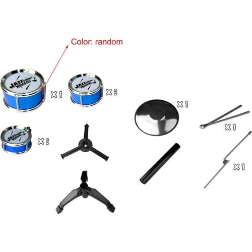 Children Musical Instrument Toy 5 Drums Simulation Jazz Drum Kit with Drumsticks Educational Musical Toy for Kids