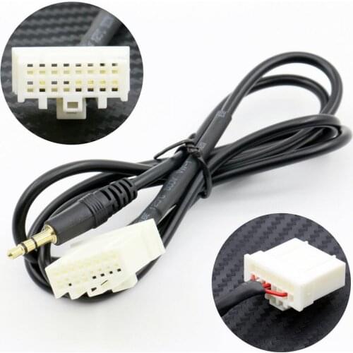 EIDRAN Car 3.5mm AUX Audio Male Interface Adapter Cable For 2006-2013 Mazda 2 3 5 6