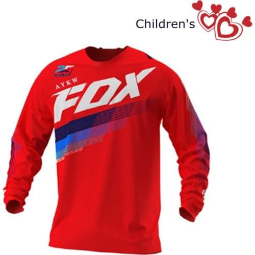 Fox MTB T-Shirts 2021 New Kids Quick Dry Motocross Jersey Downhil Mountain Bike Shirt Motorcycle Clothing