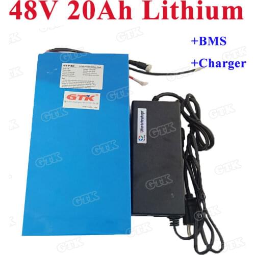 Hot sale GTK 1500W 48v lithium ion battery 48v 20Ah battery for electric Bike Motocycle Scooter +BMS+Charger