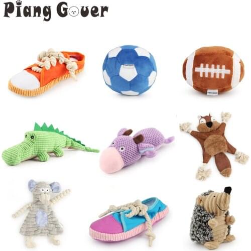 Small Dog Toy Rabbit Plush Pet Toy Hedgehog Puppy Sound Squeak Soft Toys For Dog Play