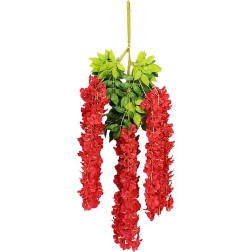 1.1M Artificial Clove Flower Vines Garland Fake Silk Wisteria Wedding Party Decor Hanging Rattan Home Decoration