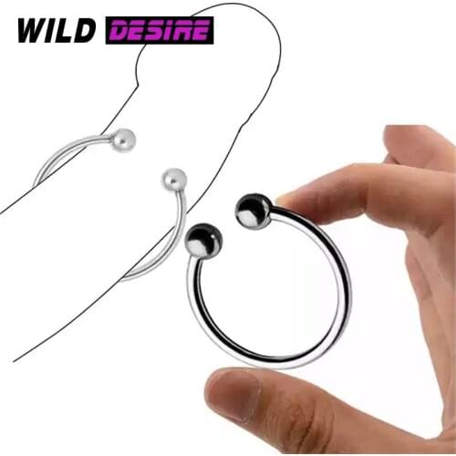 New Sex Tools For Men Male Stainless Steel Cock Ring Metal Penis Sleeve Cockring Sex Toy Male Sex Products Couples Chastity Belt