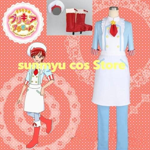 KiraKira Pretty Cure A La Mode Cure Chocolat Kenjou Akira patissier Cosplay Costume,Custom Size Halloween