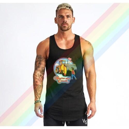 You're My Crush Say Goodbye Summer Soft Custom Sleeveless Design Your Own Vest Cotton Mens Muscle Tee Tank Top Shirt