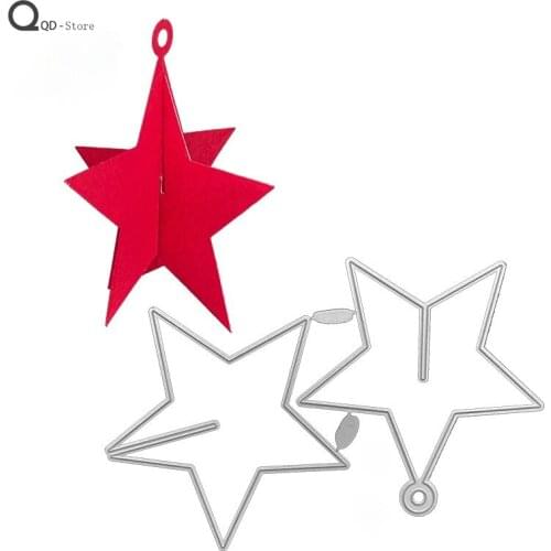 Pentagram Metal Cutting Die for Scrapbooking Mold Cut Stencil Handmade Tools DIY Card Make Mould Model Craft Decoration New 2021