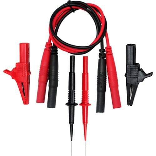 AideTek needle tipped tip test TL809 leads set for multimeter two alligator clips for Multimeter TLP20166