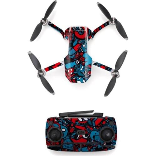 Graffiti Style Skin Sticker for DJI Mavic Mini Drone And Remote Controller Decal Vinyl Skins Cover 4 Styles