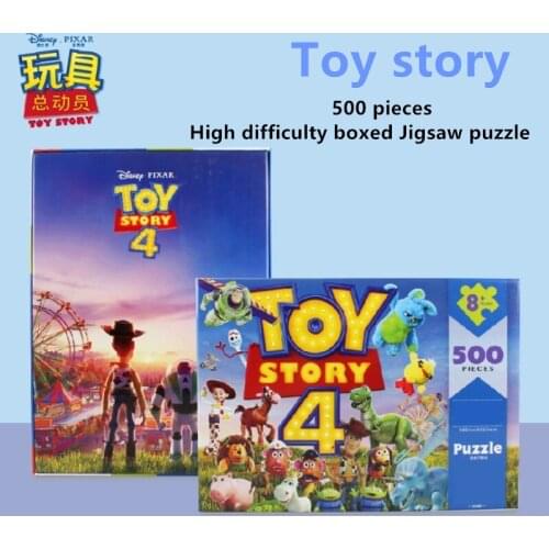 Disney Cartoon Toy Story Puzzle Toys Adult Difficult Paper Jigsaw Puzzles 500 Pieces for Gift Children