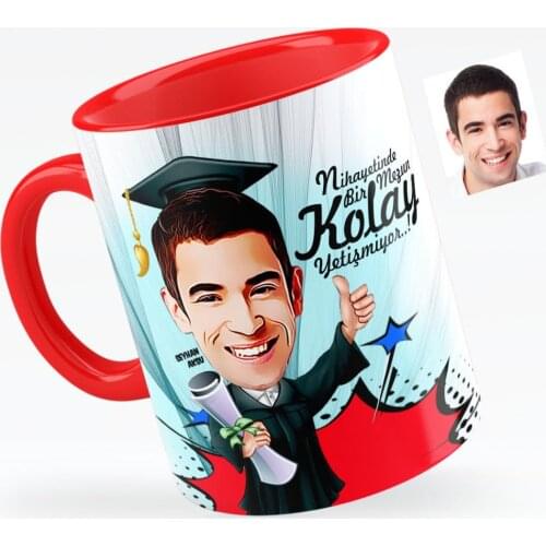Personalized Mr Graduated Caricature Of Red Mug Cup-1