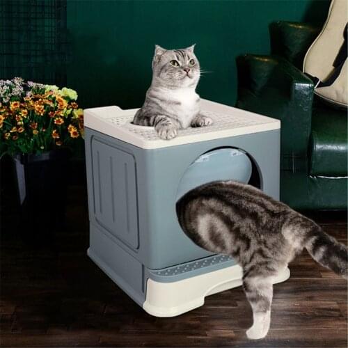 Cat Litter Box Fully Enclosed Cat Toilet Large Integrated Cat Litter Box Cat Deodorant Toilet Well Designed Space Efficient