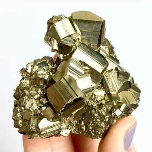 Natural Chalcopyrite Ore Mineral Crystal