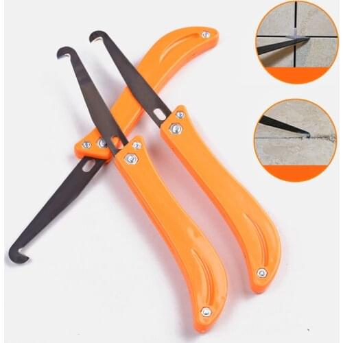 Professional Cleaning and Removal of Old Hand Grout Tungsten Steel Joint Notcher Tool Collator Tile Gap Repair Tool Hook Knife