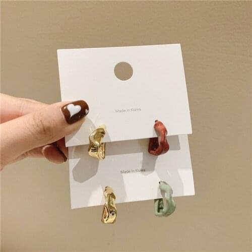 Drop Earrings for Women Simple Fashionable Asymmetric Metal Earrings Fashion Jewelry Accessories Wholesale