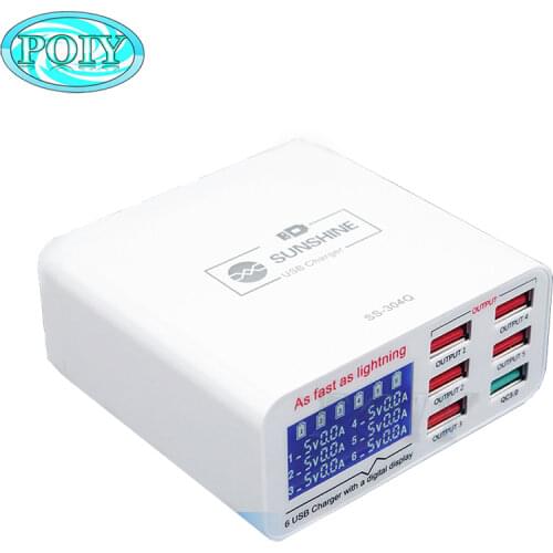 SS-304Q USB Intelligence 2.4A Fast Charging Support QC 3.0 Strong Compatibility For IPAD/iPhone HUAWEI XIAOMI SAMSUNG OPPO VIVO