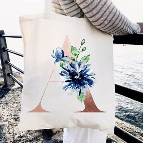 Summer Flower Letter Bolsa Shoulder Canvas Bags Large Capacity Wild Messenger Bag Female Travel Handbag Harajuku Shopping Totes