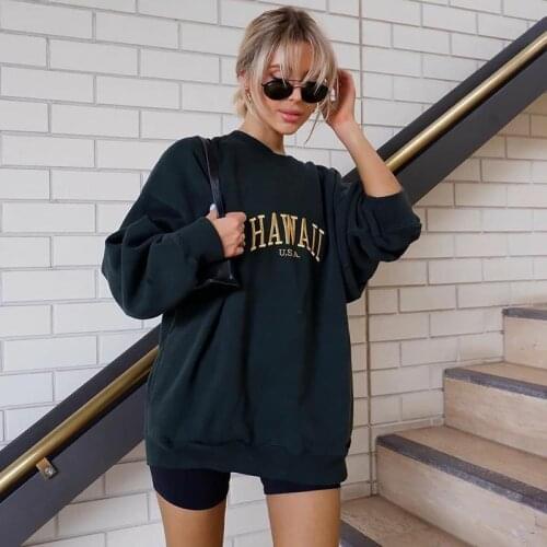 Letter Print Sweatshirt Men Women Harajuku O Neck Long Sleeve Loose Sweatshirt Sudaderas Autumn Casual Pullover Tops Plus Size