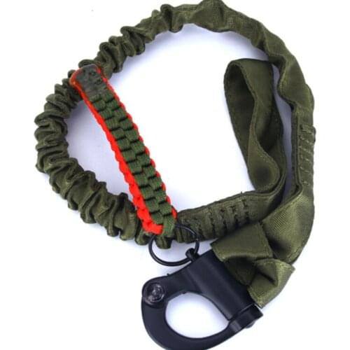 Tactical Military Quick Release Gun Sling CS Game Safety Belt Lanyard Rope Outdoor Sports Multi-functional Elastic Rifle Sling