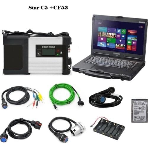 V2019.12 MB Star SD Connect C5 XENTRY Diagnostic WIFI for Benz Multi-Language With 320GB HDD Full Software With Laptop CF-53