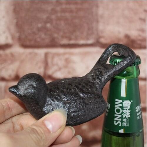 Vintage Bird Cast Iron Beer Bottle Opener Handmade Metal Animal Figurines Bottle Opener Anchor Fish Spoon Spork Bottle Opener