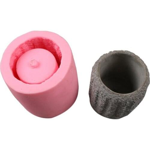 High Quality Flower Pot Bonsai Mold Fleshy Flower Pot Silicone Cake Mold Succulent Gypsum Mold Office Desktop Decoration