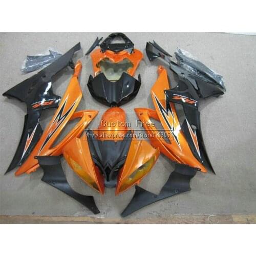 Injection mold high quality fairing kit For YAMAHA YZF R6 2008 2009-2013 2014 orange black YZFR6 08-14 body fairings set JL9