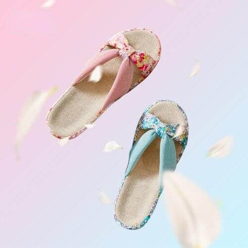 Cross Straps Cotton and Linen Home Indoor Ladies Pelvic Slippers Waterproof Non-slip Spring and Summer Four Seasons Slippers