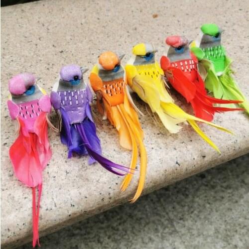 12*4*5cm/12pcs,Artificial Foam Feathers Turn around Birds,Decorative Bird for Wedding party Garden Decoration,birth decor favor