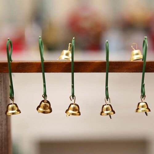 20 Pcs/Set Gold Jingle For Christmas Decor Mini 11mm Bells Christmas Tree Hanging Decor Craft Xmas New Year Party Decoration