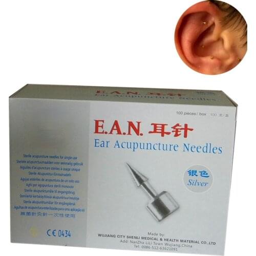 200pcs JP Quality Qizhou Auricular acupuncture needle ear needles Short earpins stimulate ear acupuncture point massage