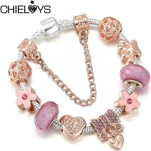 2021 Trendy Love Key Pendant Charm Bracelets With Life Of Tree Beads Bracelet Bangles For Women Lover Jewelry Dropshipping