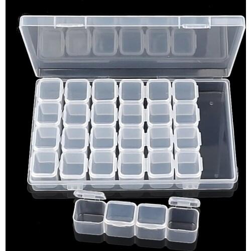 28 Compartments Storage Box Jewelry Organizer Container Bead Holder Case Hot Sale