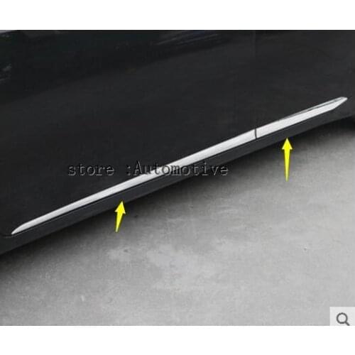 4pcs ABS Chrome Car Door Side body Molding Trim Sill Sticker Fit For Lexus ES200 ES350 ES300 ES350 2013-2017