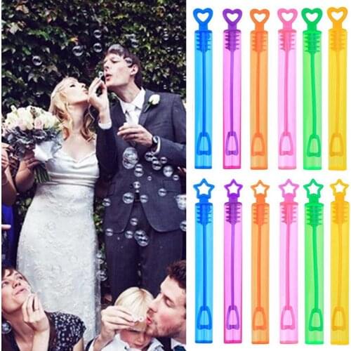 40pcs Empty Bubble Wands Bottle Assortment Party Favor Toys for Children Kids Toddler Summer Outdoor Play Supplies Random Color