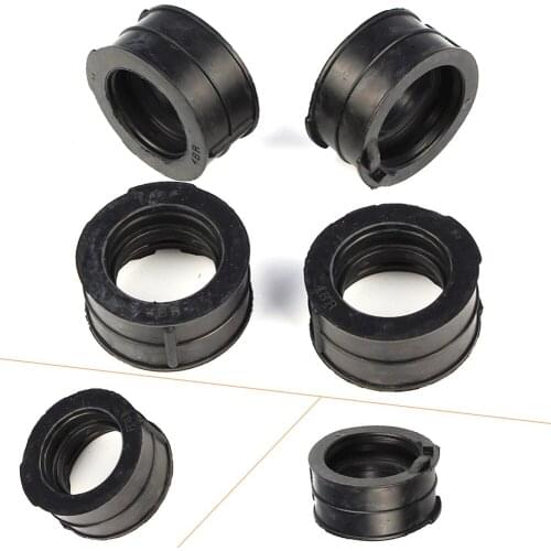 4x Motorcycle Carb Carburetor Boots Intake Manifold For Yamaha XJ600 Seca II 1997-1998 & XJ600 Seca II 1992 Black