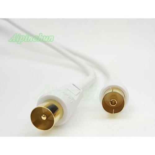 Aipinchun TV 9.5mm Aerial Coaxial Cable Male to Female RF Satellite Antenna Extension Cable for Television