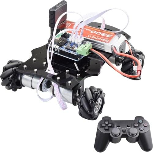 4WD Mecanum Wheel Robot Car Chassis Kit Omni Directional Platform with 4pcs 12V Speed Encoder Motor for Arduino Rasbperry Pi