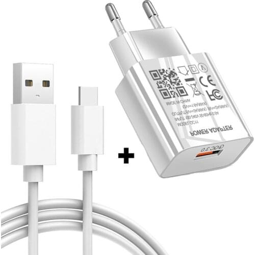 QC 3.0 Fast USB Charger USB Adapter Type C Charger Cable For Xiaomi POCO F3 M3 X3 Pro NFC OPPO A95 A55 A94 A54 5G Charger Cable