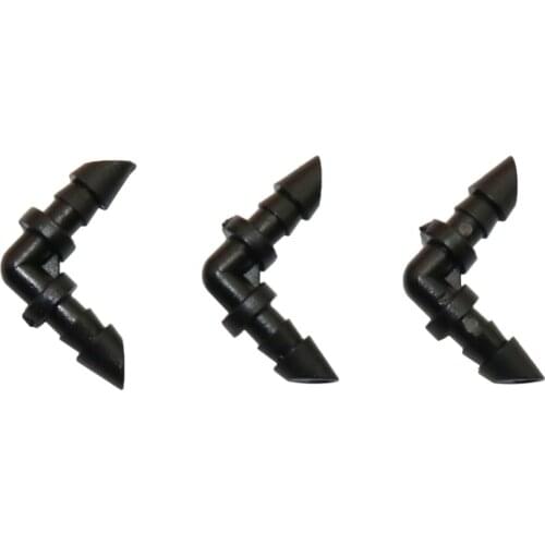 Barbed 90 Degrees Elbow 4/7mm Hose Connector Garden Irrigation Watering Connection Fittings 1/4 Inch Pipe Connectors 20 Pcs