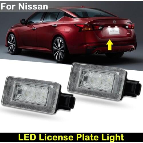 For Nissan Serena C27 Altima Platinum Car Rear White LED License Plate Light Number Plate Lamp