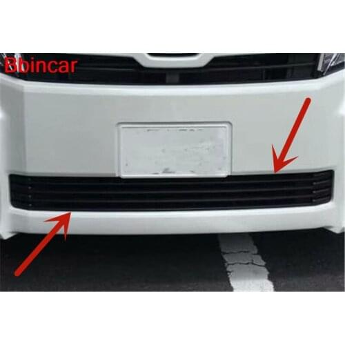 For Toyota Voxy Noah R80 2017 2018 2019 Stainless Steel Front Bottom Center Grill Bumper Glossy Racing Grills Trim Sills 12pcs