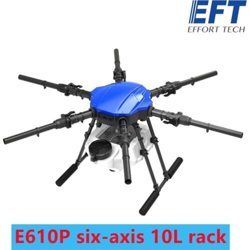 EFT agricultural drone E610P 10kg six-axis 10L frame kit folding frame with Hobby-wing X6 electric spraying system 5 / 8L