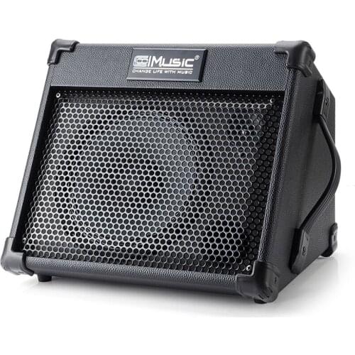 Electric Acoustic Guitar Amplifier Speaker Bass Combo Portable AMP Reverb Bluetooth Rechargeable Built-in Sound Card Recording