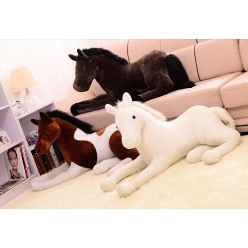 Simulation animal prone horse plush toy about 70x40cm horse doll, birthday gift w2204