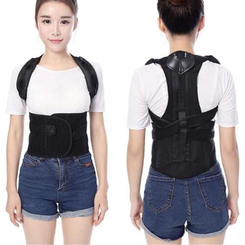 Anti-Kyphosis Correction Belt Double Keel Support Men and Women Adult Children Back Spine Lumbar Orthosis Shoulder Corrector