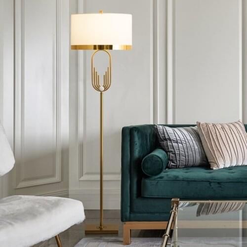 Creative Luxury Metal Tubular Floor Lamp Phnom Penh Lampshade Floor Lamps for Living Room Bedroom Home Decor Gold Standing Lamp