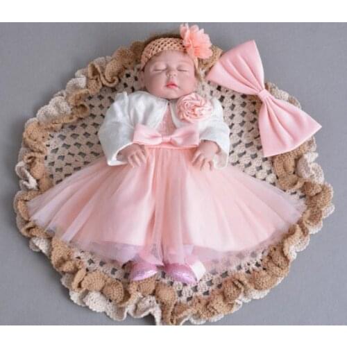 22inches 55cm baby reborn all Silicone dolls, lifelike doll reborn cute princess dresses sleeping dolls holiday gifts for girls